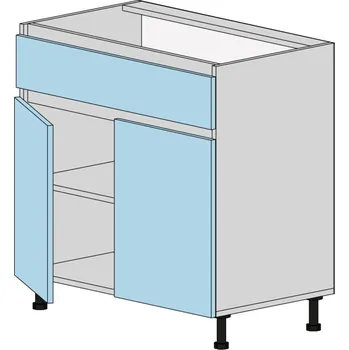 Kuchyňská skříňka Slevadoma Spodní skříňka NS-80-1NA Barva dvířek: beton, Barva korpusu: beton