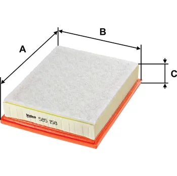 Filtr do auta Vzduchový filtr VALEO 585158