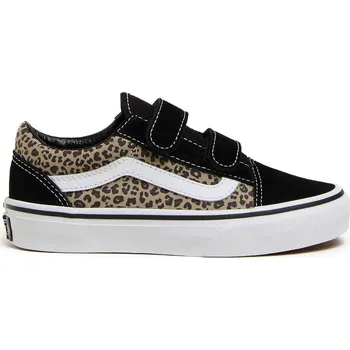 Chlapecká obuv tenisky dětské VANS Old Skool V BLACK/LEOPARD - 33