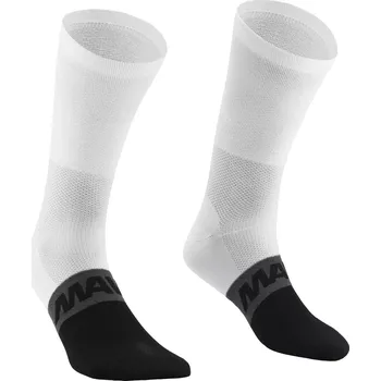 Pánské termo ponožky Mavic MAVIC PONOŽKY AKSIUM VYSOKÉ WHITE BLACK velikost 3-5 (35-38)