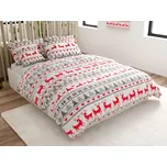 Flanelové povlečení DEER DREAMS bílé Rozměr povlečení: 2 ks 70 x 90 cm | 200 x 220 cm, 140x200 / 70x90 cm, 140x220 / 70x90 cm, 200x220 + 2 polštáře 70x90 cm