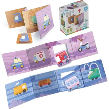 Hračka pro nejmenší KukiKuk Sada 3 Kuki leporel Auta