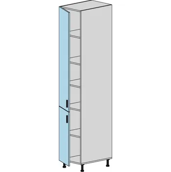 Obývací stěna Slevadoma Spodní skříňka E-40-P MDF Barva dvířek: bílá - struktura, Barva korpusu: dub kraft - bílý, Sklo: čiré