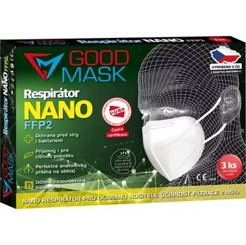 Respirátor FFP2 Nanorespirátor Good mask 2 NANO 3 ks