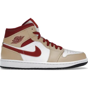 Pánská obuv Air Jordan 1 Mid Beige White Red Velikost: 40.5 554724-201