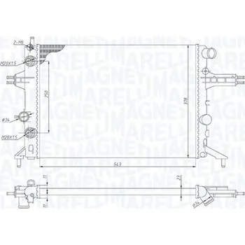 Chladič motoru Chladič, chlazení motoru MAGNETI MARELLI 350213192800
