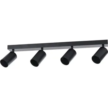 Svítidlo IMMAX PUNTO-4 stropní, nástěnné bodové svítidlo linear, 4 hlavy, černé, pro zdroj typu GU10