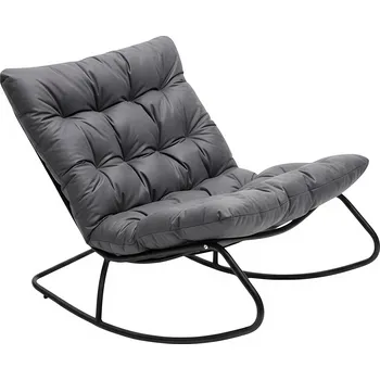Zahradní nábytek Gordon G1147 Houpací křeslo s měkkým polštářem, černošedé