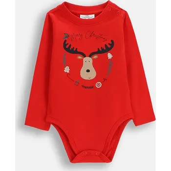 Kojenecké oblečení Kojenecké body s bavlnou Coccodrillo ZC5112101MER červená 33X, vel. 80