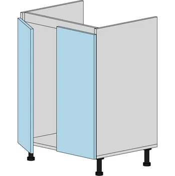 Kuchyňská skříňka Slevadoma Spodní skříňka NS-60-NM Barva dvířek: dub kraft - bílý, Barva korpusu: dub tacho