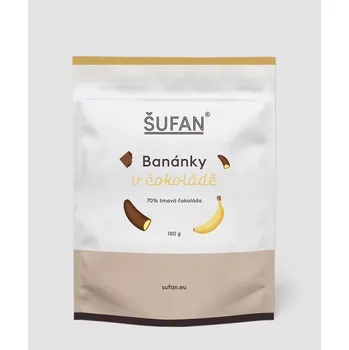 Čokoláda Šufan Naše banánky v 70% čokoládě 180g