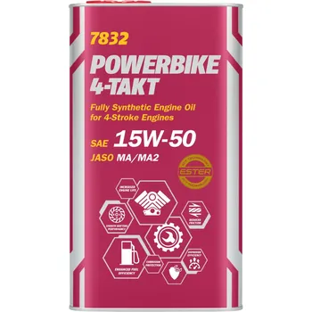 Auto-moto MANNOL 7832 4-T Powerbike 15W50 4L SM, MA/MA2