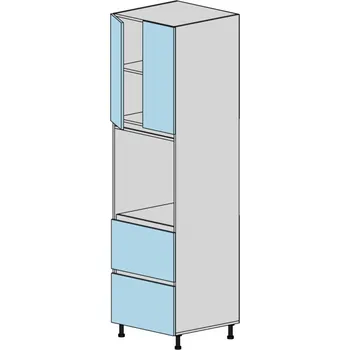 Šatní skříň Slevadoma Spodní skříňka NS-60-PD Barva dvířek: ořech - tmavý, Barva korpusu: dub sonoma