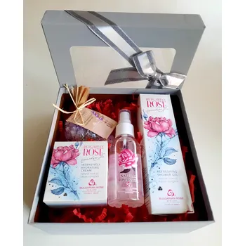 Sprchový gel Rose Signature Spa – Dárková sada s růžovým olejem a kaviárem