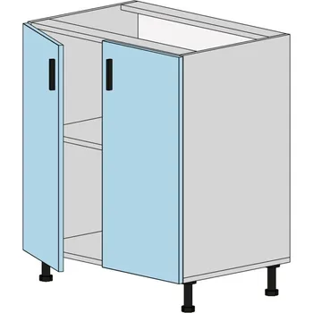 Kuchyňská skříňka Slevadoma Spodní skříňka E-70-N MDF Barva dvířek: káva, Barva korpusu: dub truffle, Sklo: matné