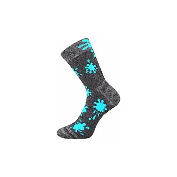 Ponožky Voxx Hawkik šedé/neon tyrkys 20-24