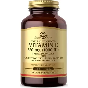 Zdraví Solgar Vitamin E 670 mg ( 1000 IU ) ( d-alfa-tokoferol ) - 100 měkkých gelů