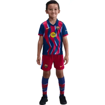 Sportovní oblečení Dětská čtvrtá souprava Nike Nike FC Barcelona 25/26 malé děti modro-červená