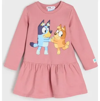 Dívčí šaty Sinsay - Šaty s peplumem Bluey - pastelová růžová - 223BB-03X - 223BB-03X-98