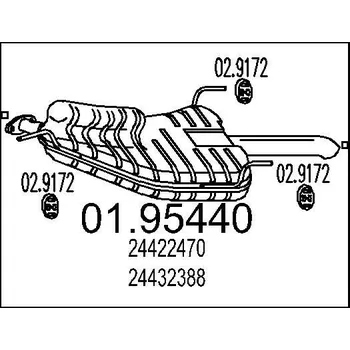 Auto-moto Zadní tlumič výfuku MTS 01.95440
