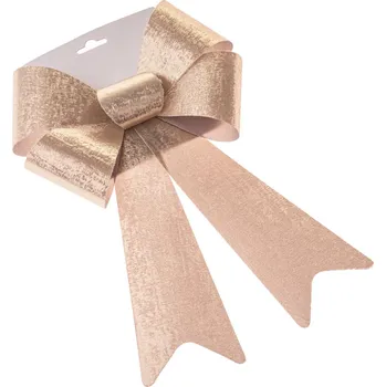 Vánoční dekorace Vánoční mašle 23 x 38 cm, champagne, 23 cm, růžová