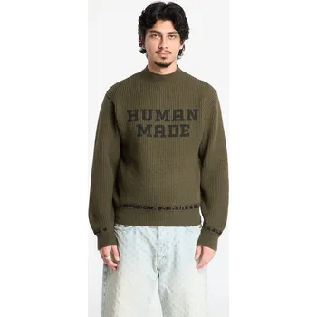 Pánský svetr Svetr HUMAN MADE Moc Neck Knit Sweater UNISEX Olive Drab XL