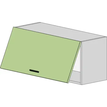 Kuchyňská skříňka Slevadoma Horní skříňka W-80-HD MDF Barva dvířek: světle modrá, Barva korpusu: dub kraft - bílý