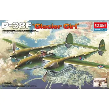 Plastikový model Academy Academy Lockheed P-38F Lightning Glacier Girl (1:48)