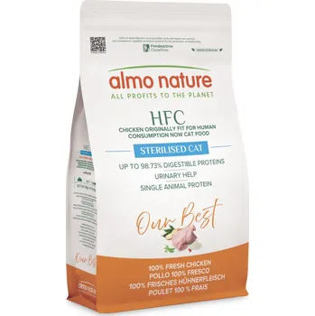 Krmivo pro kočku 2x1,2kg Almo Nature HFC Adult Sterilized kuřecí granule pro kočky