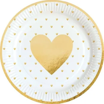 Papírový talíř na párty 8ks 23cm žlutá stdíčka - Amscan | Cukrářské potřeby
