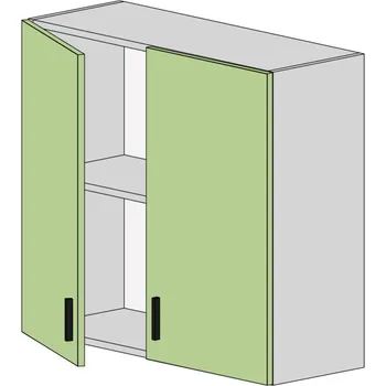Kuchyňská skříňka Slevadoma Horní skříňka W-80-V MDF Barva dvířek: káva, Barva korpusu: beton