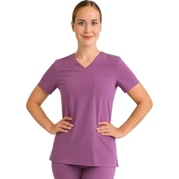 Zdravotnický oděv Dámská lékařská blůza barvy hroznové Casual Premium (XXL)