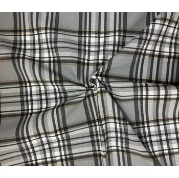 Bavlna režná kostka šedá s hnědou