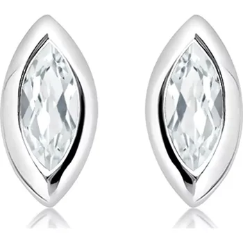 Náušnice Aurora White Topaz - stříbrné náušnice s bílým topazem