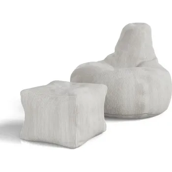 Sedací pytel Juskys Sedací vak Chillex s podnožkou - béžový