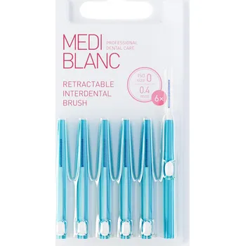 Dentální hygiena MEDIBLANC Mezizubní kartáčky 0,4 mm vysouvací 6 ks