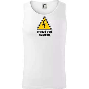 Pracuji pod napětím - Tílko pánské Core - L ( Bílá )