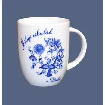 Cibulák hrnek Miluji cibulák Darja 0,26 l , cibulový vzor, český porcelán Dubí