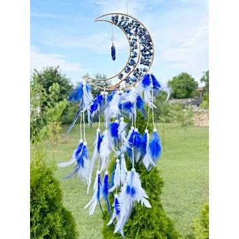 Lapač snů Magieprirody.cz Lapač snů Měsíc se stromem života – Lapis Lazuli #ZB313