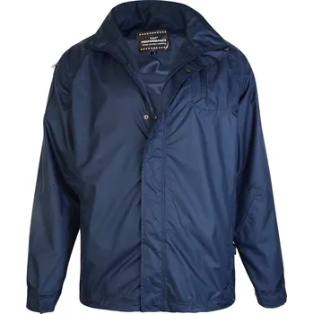 Pánská větrovka KAM bunda pánská Waterproof Rain KVSKV 01 nadměrná velikost větrovka tmavě modrá 8XL