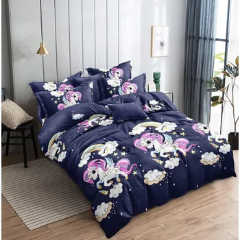 Povlečení Dětské povlečení z mikrovlákna UNICORN modré Rozměr povlečení: 70 x 80 cm | 140 x 200 cm
