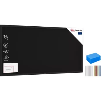 Allboards Černá křídová tabule 200×100 cm – ČERNÝ lakovaný dřevěný rám + DAREK, TB2010BK