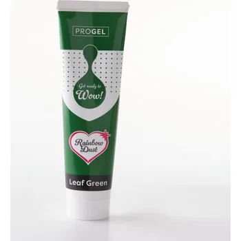 Potravinářské barvivo ProGel zelená gelová barva Leaf Green 100 g – Rainbow Dust (velké balení)