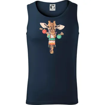 Vánoční žirafa - Tílko pánské Core - XL ( Námořní modrá (téměř černá) )