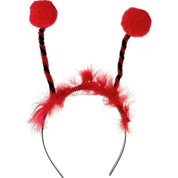 Karnevalový doplněk KARNEVAL Čelenka s tykadly beruška (karnevalový doplněk)