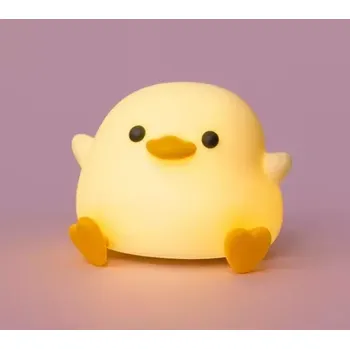 Noční světlo LED noční silikonová lampička Dodo duck, 3 režimy svícení, bílá