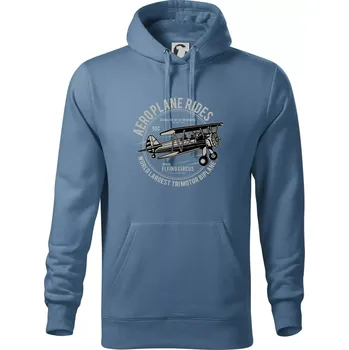 Pánská mikina Aeroplane rides - Mikina pánská Cape s kapucí - 5XL ( Denim )