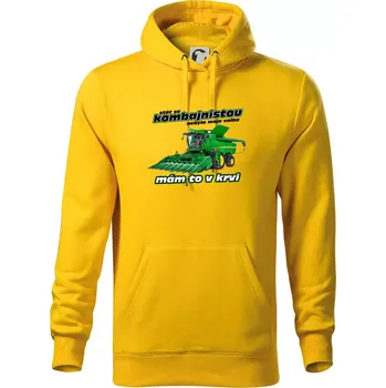 Pánská mikina Stát se kombajnistou nebyla moje volba - Mikina pánská Cape s kapucí - 3XL ( Žlutá )