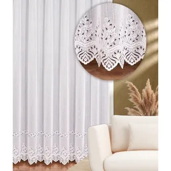 Záclona Ivette výška 240 cm bílá