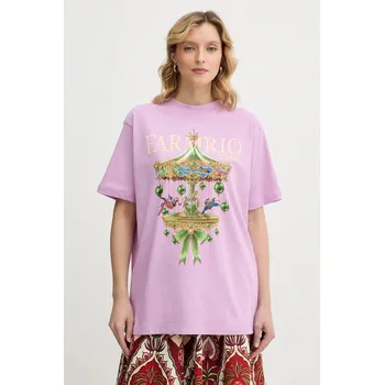 Pánské oblečení Bavlněné tričko Farm Rio 354549 růžová 30X, vel. XL